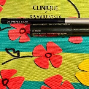 New Clinique Eye Makeup 3pc Bundle‎ x Drawbertson Cosmetic Bag Pouch Vibrant